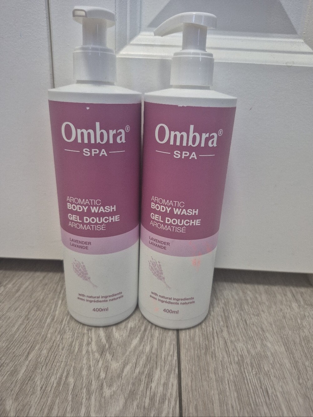 2X Ombra Spa Aromatic Body Wash 400 ml / 13.5fl oz - Lavender Scent. Natural